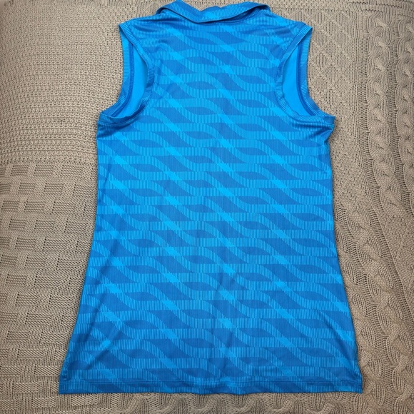 Nike Women’s Golf Blue Performance Sleeveless Polo Shirt ~ Small - Picture 9 of 13